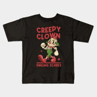 Creepy Clown Halloween Kids T-Shirt